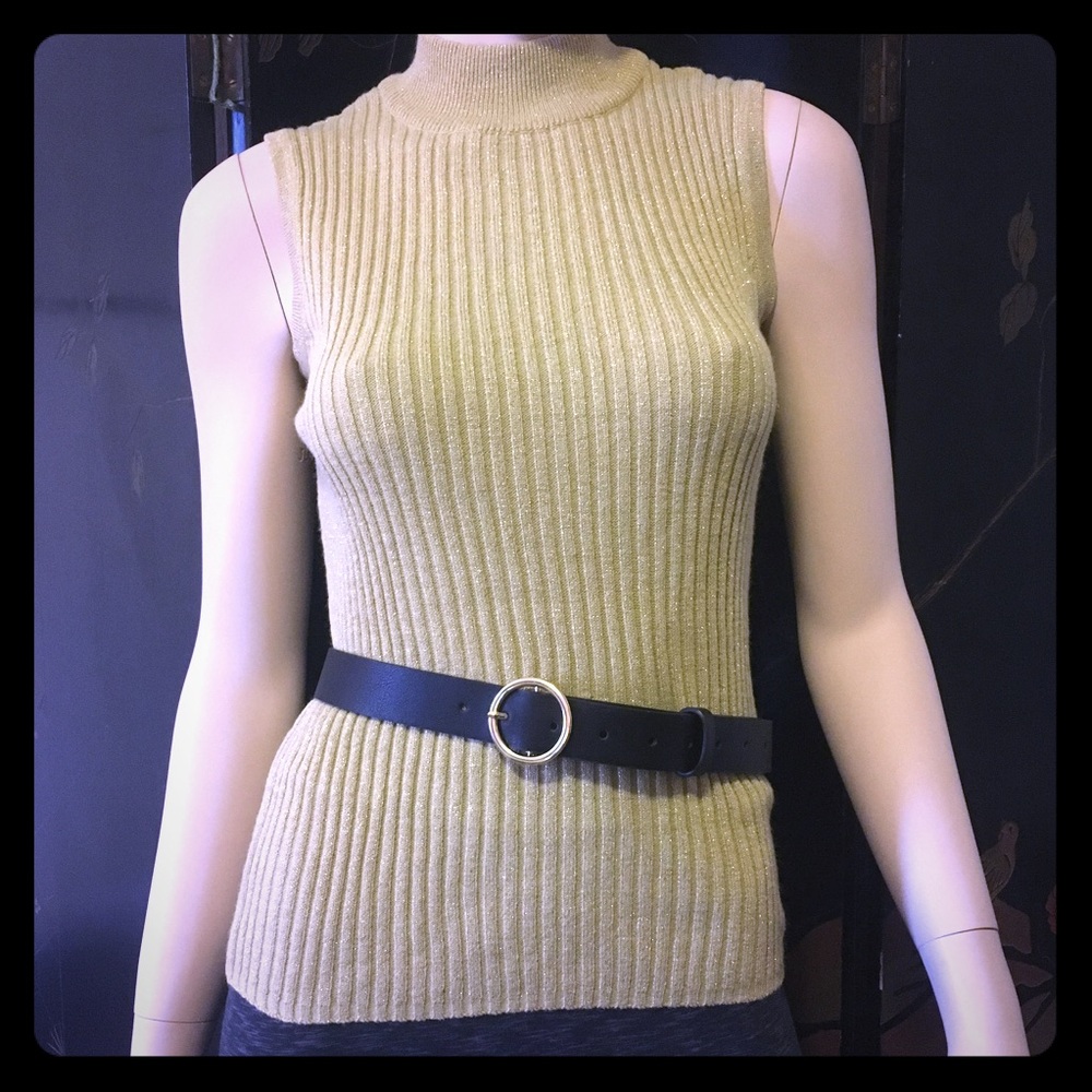 Sparkly Gold Vintage Mock Tank! CRYSTAL-KOBE